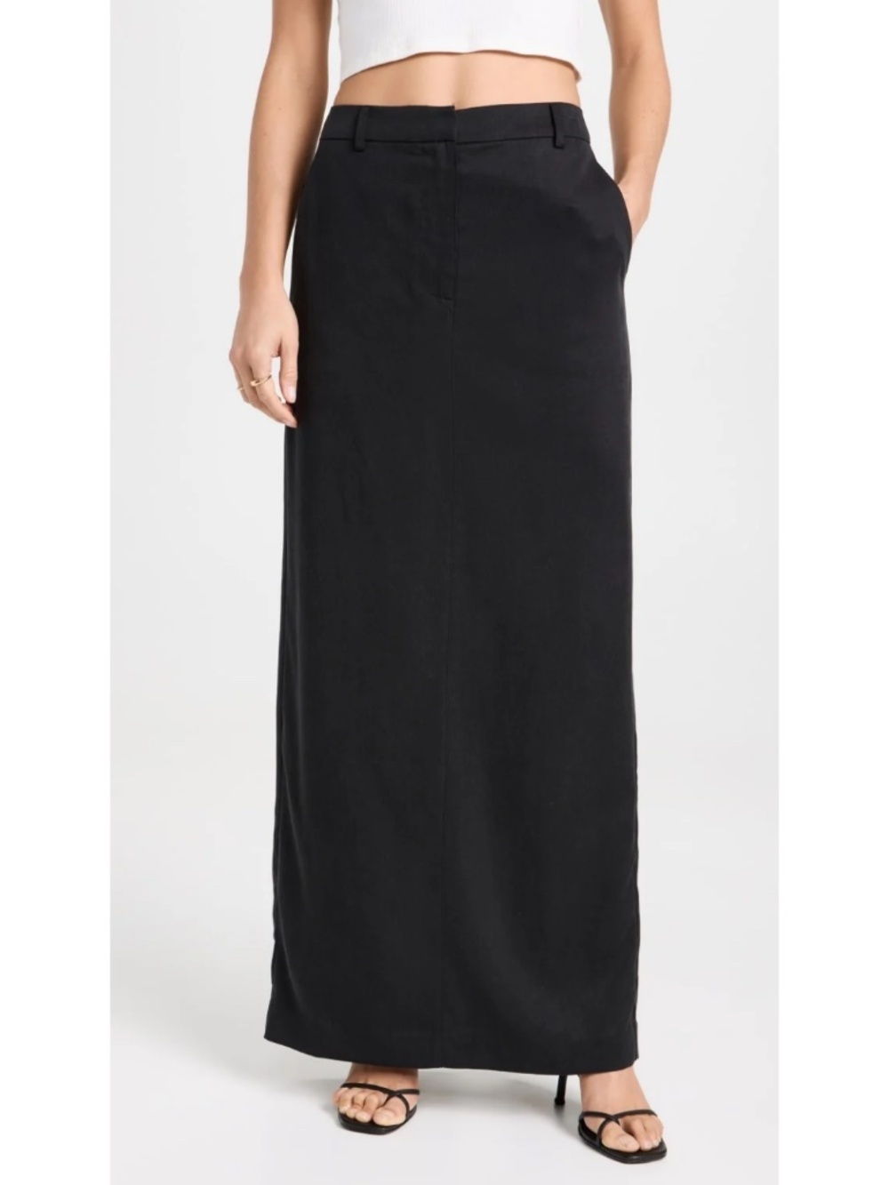 NEW Reformation Cairo Maxi Skirt Black 10